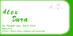 alex dura business card